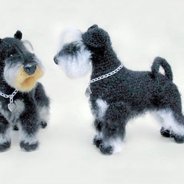 101 Crochet Pattern - Miniature Schnauzer dog with wire frame - Amigurumi PDF file by Chirkova Etsy
