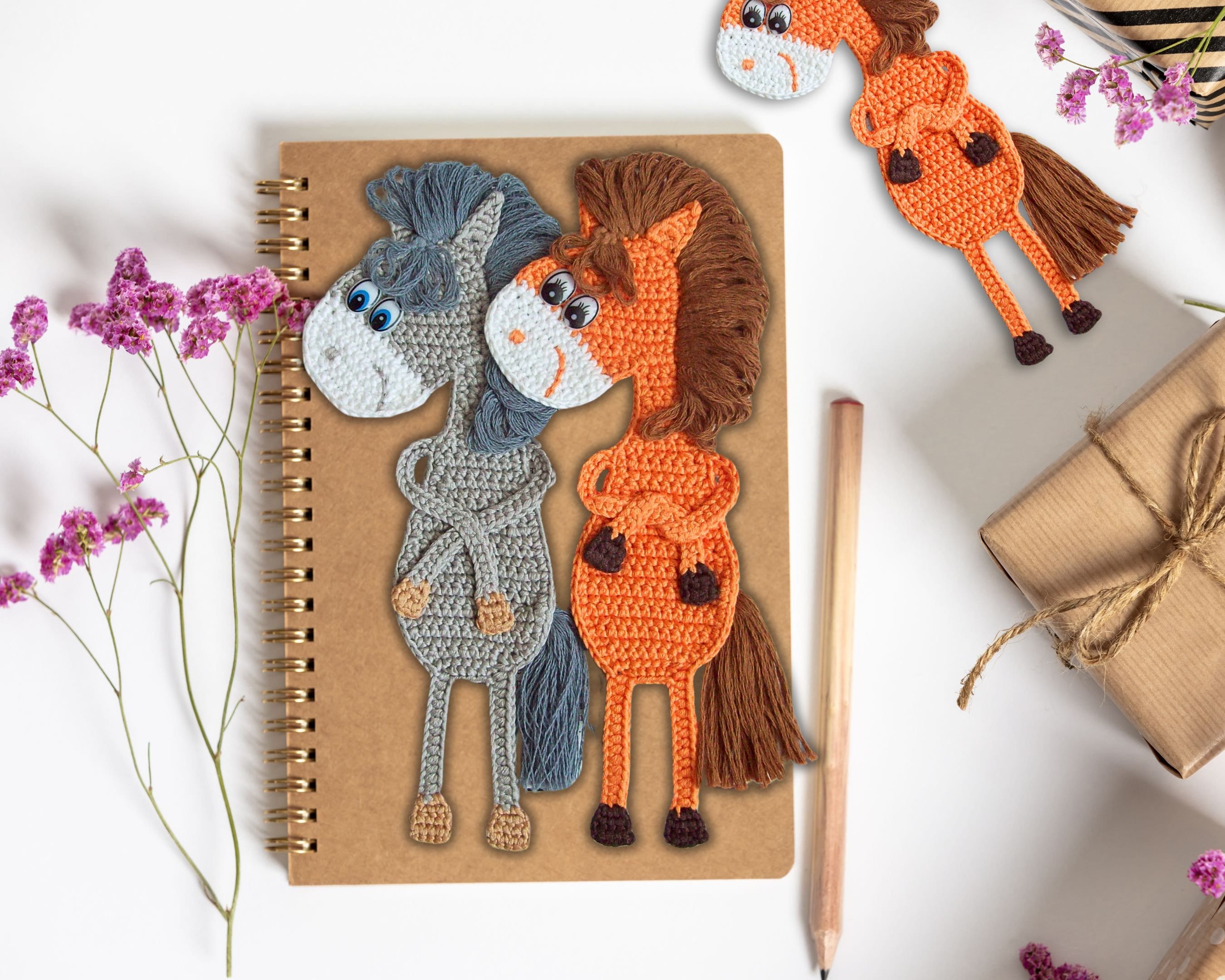 Horse Ge-Ge Applique Bookmark
