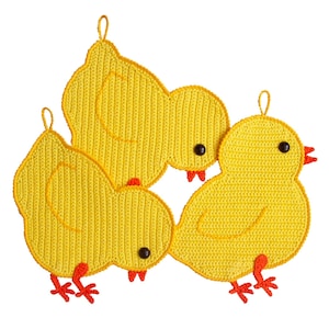 243 Crochet pattern - Chicken Hen decor, potholder or decorative pillow - Amigurumi PDF file by Zabelina Etsy