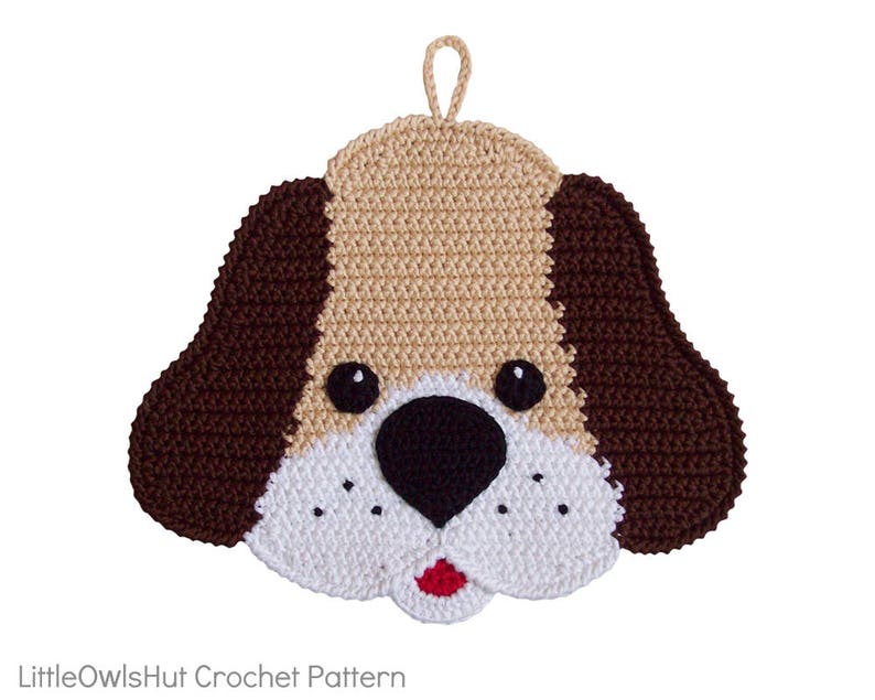 2 Crochet Patterns Dog and paw Decor or potholders Amigurumi Crochet Pattern PDF file by Zabelina Etsy image 3