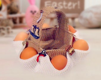 003 Crochet pattern - Easter egg hunt basket - PDF file by Sharapova Etsy