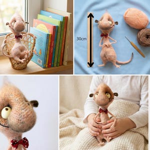 092 Funny Meerkat with wire frame - Amigurumi Crochet Pattern PDF file by Pertseva Etsy image 7