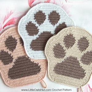 2 Crochet Patterns Dog and paw Decor or potholders Amigurumi Crochet Pattern PDF file by Zabelina Etsy image 5