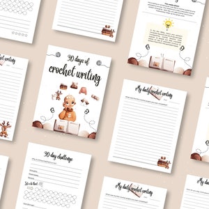 Crochet Writing Challenge, 30-day Journal Prompts (printable Workbook ...