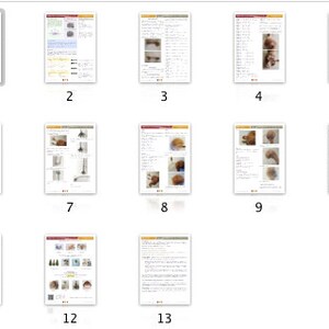 May include: A collection of 13 pages of instructions for creating a teddy bear. The pages include diagrams, illustrations, and written instructions. The instructions are for a teddy bear with a brown and white fur.