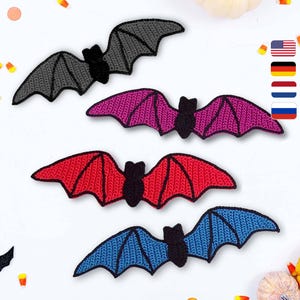 163 Patrón de crochet fácil: decoración de murciélago, alas para juguetes, marcador de libros, adorno de Halloween, aplique, marcapáginas - Archivo PDF de amigurumi Zabelina Etsy