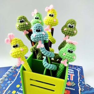 346 Easy Crochet Pattern - Snake decor. Bracelet, Earbuds tie, Pen wrap, Lucky charm, Napkin ring, Christmas decor, PDF file by Knittoy Etsy