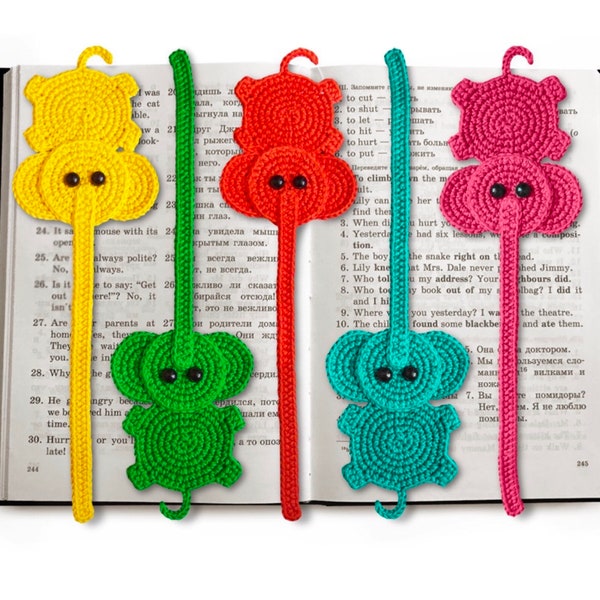 142 Crochet Pattern - Elephant Applique, Bookmark or decor - Amigurumi PDF file by Zabelina Etsy