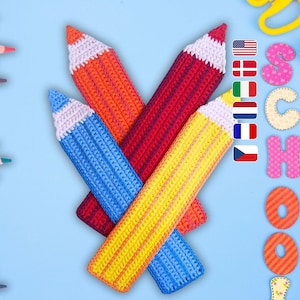 017 Easy Crochet Pattern - Pencil Applique, Bookmark or decor PDF file by Zabelina Etsy