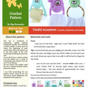 124 Crochet Pattern Useful Monsters Toilet Paper Roll - Etsy