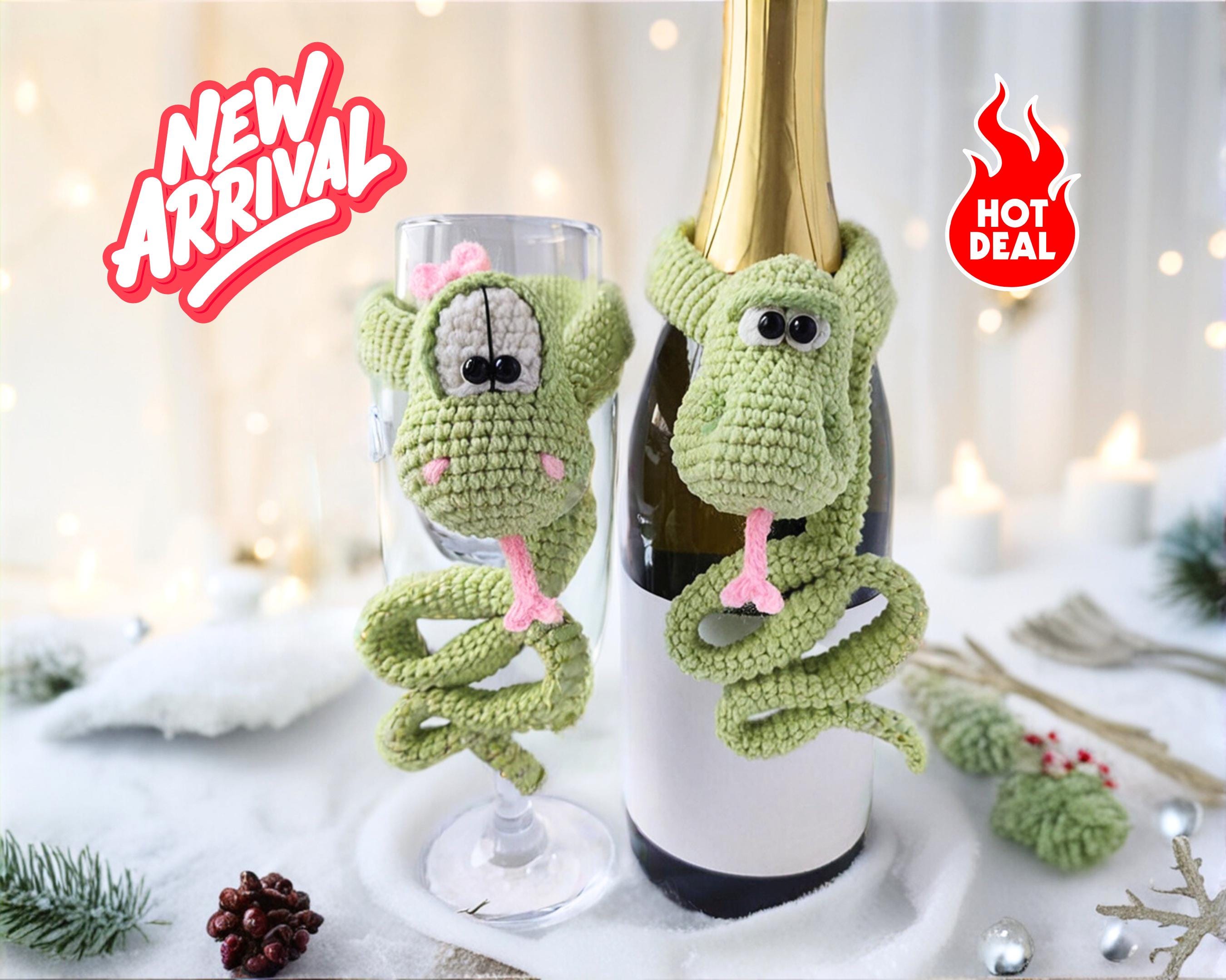 36 Snake Crochet Patterns to Stitch: Amigurumi, Plush, No-Sew, and Giftable Designs 11 Crochet Snake Bottle Covers