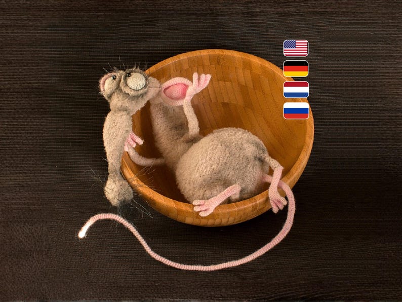 223 Padrão de Crochê de Rato - Rat Stephan - Brinquedo macio Amigurumi Arquivo PDF por Pertseva Etsy imagem 1