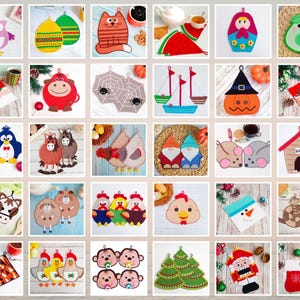 8 gehäkelte Topflappenmuster - Decor Designs, Mix & Match (PDF-Dateien) [Zabelina]