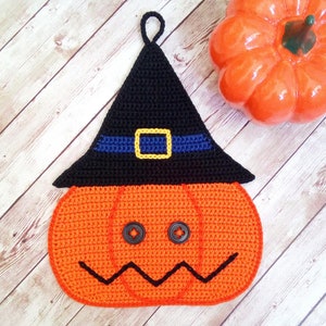 265 Easy Crochet pattern - Halloween Pumpkin, decor, potholder or decorative pillow for Halloween - Amigurumi PDF file by Zabelina Etsy