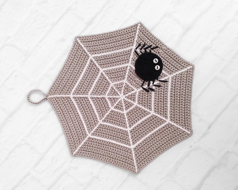 Crochet Spider Web Pattern – Halloween Placemat, Potholder (PDF Pattern) [264 Zabelina] image 8
