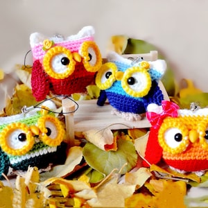 222 Crochet Pattern - Little Owl Keychain - Amigurumi soft toy PDF file by Ogol Etsy