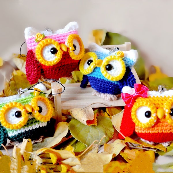 222 Crochet Pattern - Little Owl Keychain - Amigurumi soft toy PDF file by Ogol Etsy