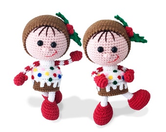 172 Crochet Pattern - Girl Doll in a Christmas Muffin outfit - Christmas Amigurumi PDF file by Stelmakhova Etsy