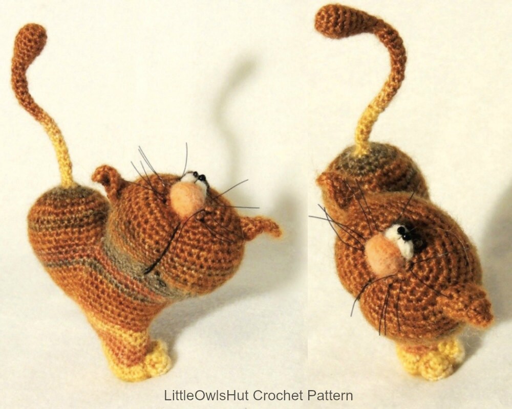 028 Crochet Pattern - Cat heart ValentinCat. Amigurumi. PDF file Vali…