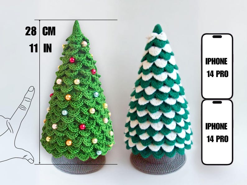 Easy Christmas Tree Crochet Pattern Amigurumi image 4