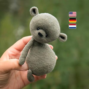 195 wzór szydełkowy Bear-niedźwiedź Proshka-zabawka Amigurumi plik PDF przez Pertseva Etsy
