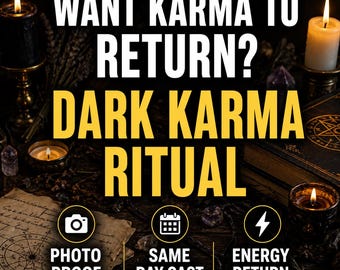 Dark Karma Ritual | Return to Sender, Karmic Justice, Hex Reversal (Same Day Cast)