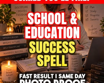 Personalized Exam Success Spell | Study Focus, Memory, Confidence (Same Day Casting)