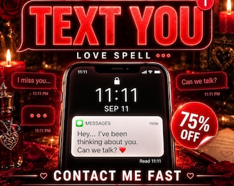 Make Them Text You Love Spell | Contact Me, Think of Me, Reconnection & Powerful Attraction Ritual | Same Day Casting
