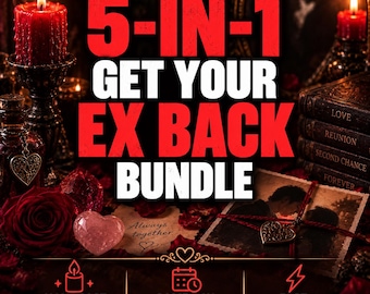 5-in-1 Get Your Ex Back Spell Bundle | Regret, Think of Me, Apology, Reconciliation & Bring Them Back Ritual | Same Day Casting