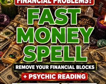 Money Spell + Psychic Reading | Wealth Attraction, Financial Clarity (Digital Service)