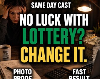 Personalized Lottery Luck Spell | Money Attraction, Prosperity Ritual (Same Day Cast)