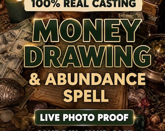 Money Drawing & Abundance Spell | Wealth Attraction, Cash Flow Prosperity Ritual | Same Day Casting