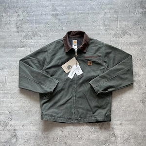 Reworked Vintage Carhartt Detroit Jacket: Moss Green Upcycled Workwear