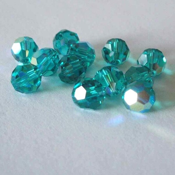 SWAROVSKI Beads 5000 Round BLUE Zircon AB