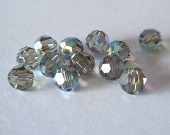 SWAROVSKI Beads 5000 Round BLACK Diamond AB