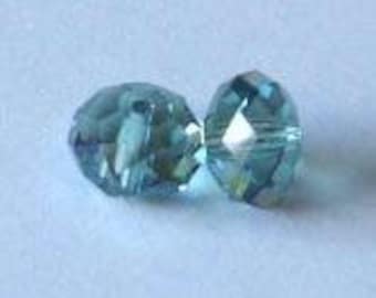 4 SWAROVSKI 5040 Donut Crystal Beads 8mm ERINITE