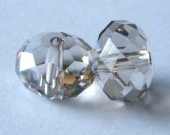 SWAROVSKI 5040 Donut Crystal Beads SILVER SHADE