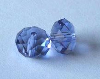 4 SWAROVSKI 5040 Donut Crystal Beads 8mm TANZANITE