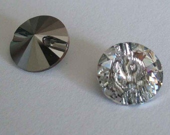 Swarovski 3015 Crystal Beads Button M-FOILED