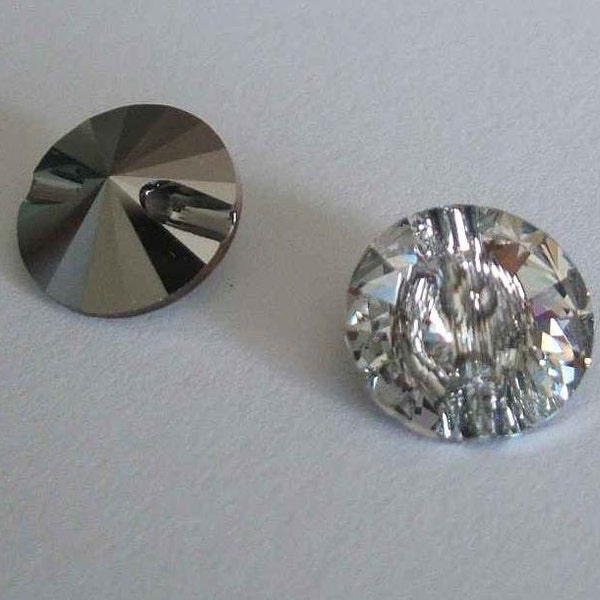 Swarovski 3015 Crystal Beads Button M-FOILED