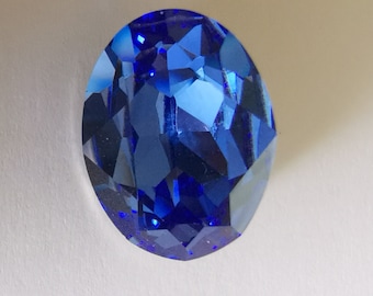 1 SWAROVSKI 4120 Sparkling Oval Crystal Fancy Stone 18mm SAPPHIRE