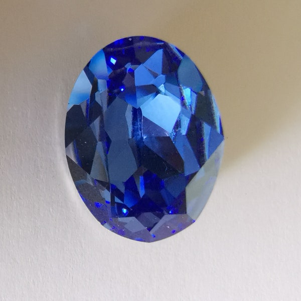 1 SWAROVSKI 4120 Sparkling Oval Crystal Fancy Stone 18mm SAPPHIRE