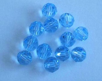 SWAROVSKI Beads 5000 Round LIGHT SAPPHIRE