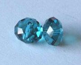 4 SWAROVSKI 5040 Donut Crystal Beads 8mm INDICOLITE