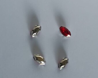 4 SWAROVSKI Bead 4228 Navette Sew On 10mm LIGHT SIAM