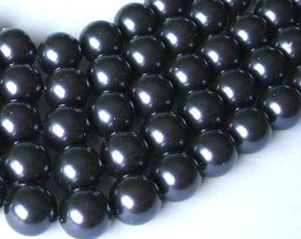 SWAROVSKI Large Hole Crystal Pearl Beads 5811 DARK PURPLE