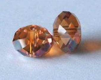 SWAROVSKI 5040 Donut Crystal Beads COPPER