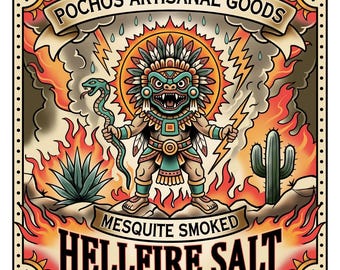 Mesquite smoked Hellfire Sea Salt