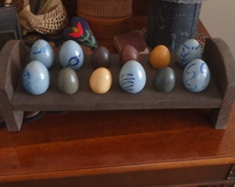 Handmade Wooden Egg Holder 12 Eggs