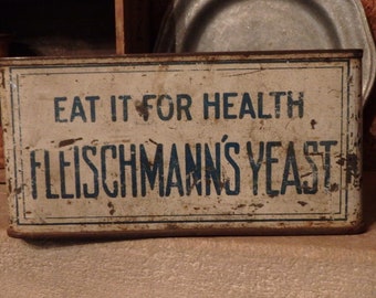 Antique Fleischmann's Yeast Store Tin